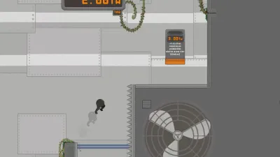 Official IGTAP screenshot crop of vertical platforms and hanging vines near a large fan